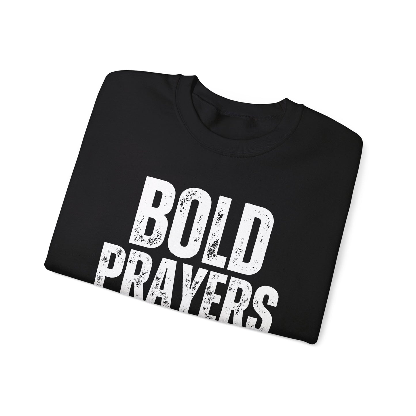 Bold Prayers Are Fueled by Bold Faith Heavy Blend™ Crewneck Sweatshirt