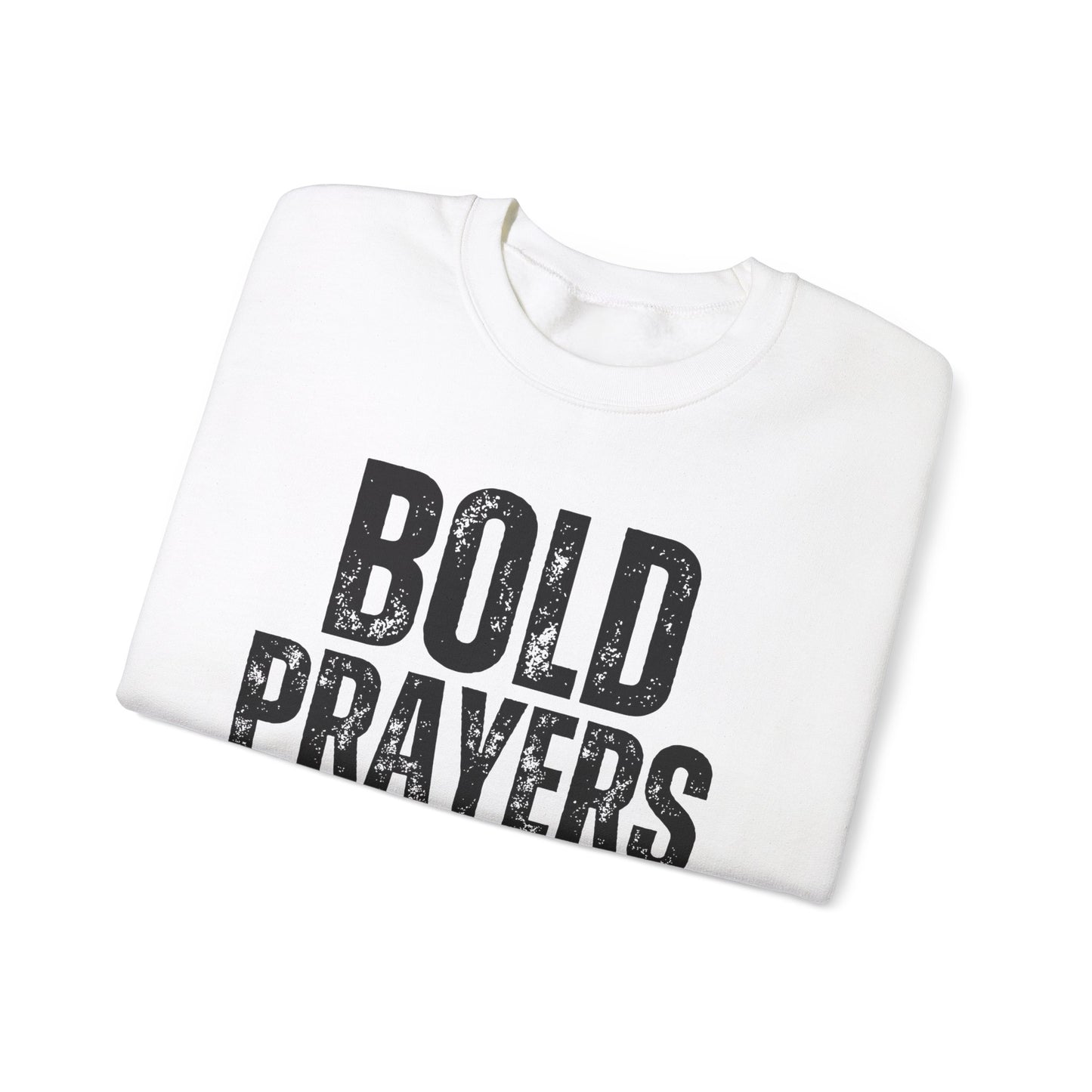 Bold Prayers Are Fueled by Bold Faith Heavy Blend™ Crewneck Sweatshirt