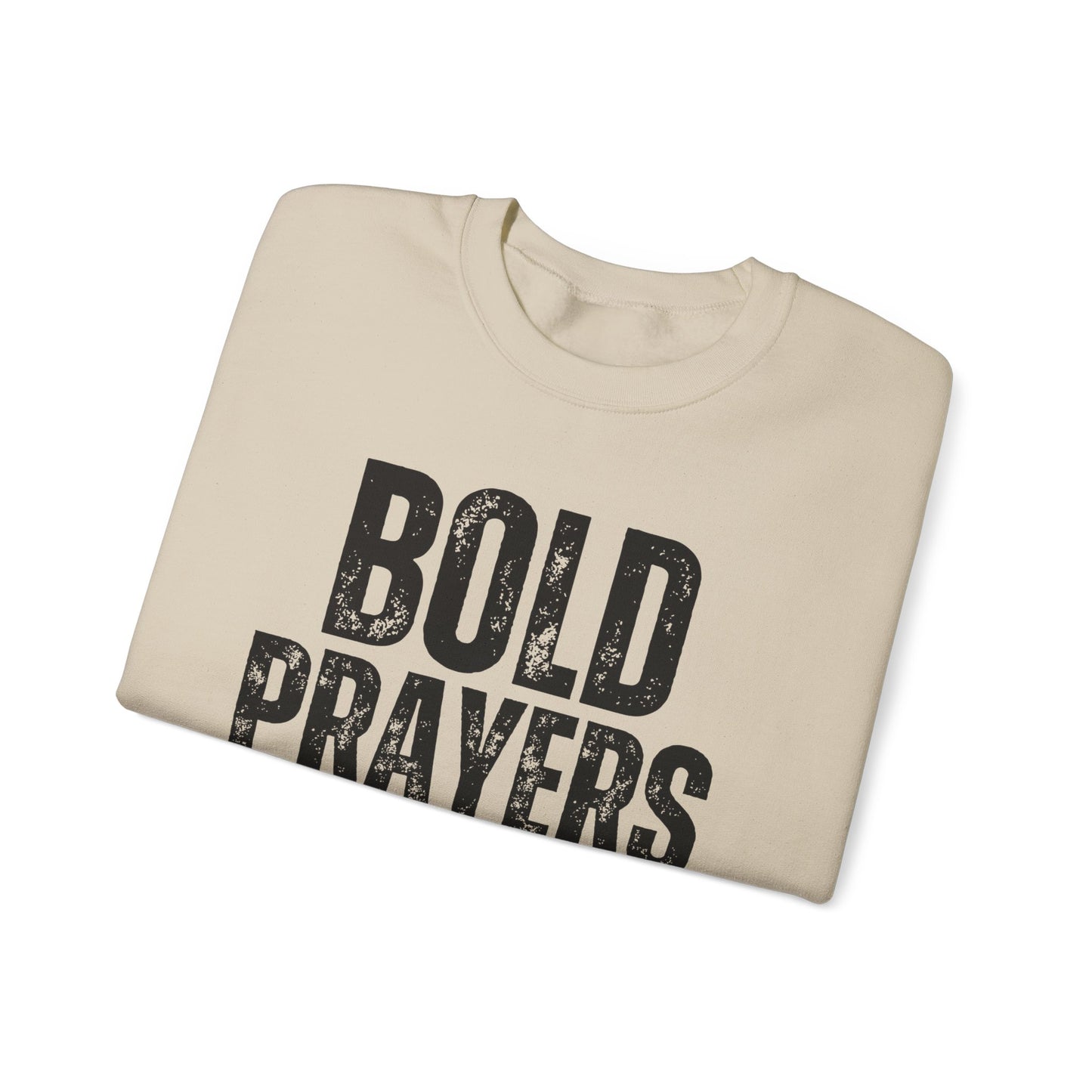 Bold Prayers Are Fueled by Bold Faith Heavy Blend™ Crewneck Sweatshirt