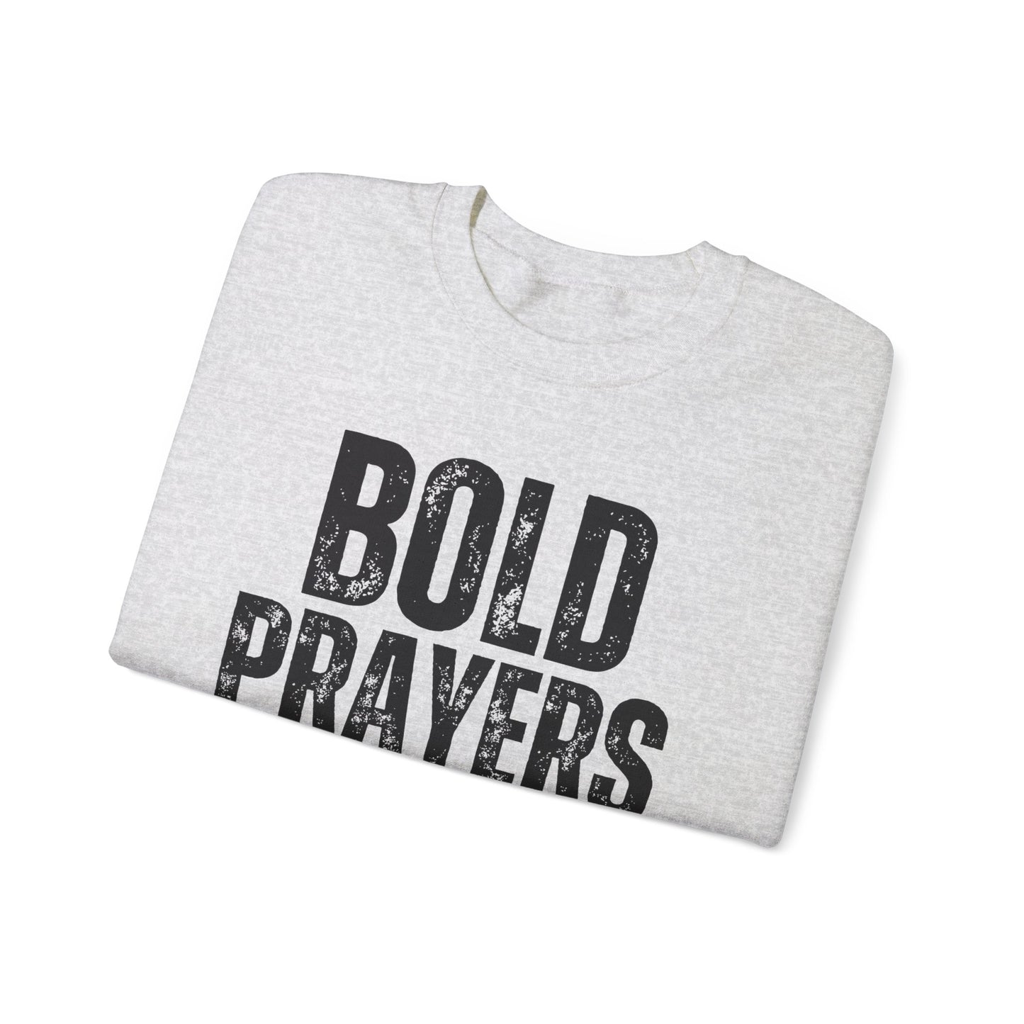 Bold Prayers Are Fueled by Bold Faith Heavy Blend™ Crewneck Sweatshirt